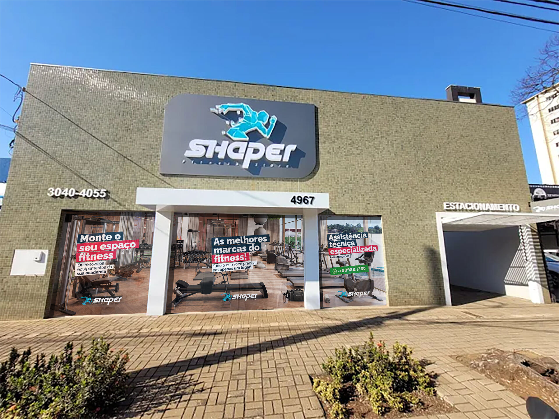 Fachada da loja Shaper Fitness Store em Maringá